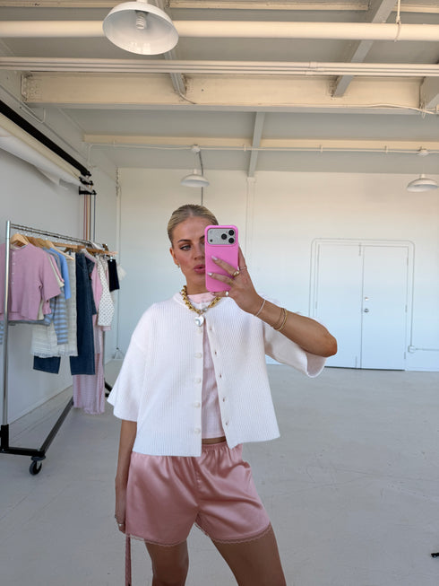 Goldie Satin Shorts // Pink