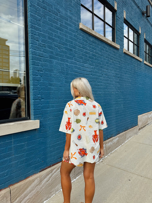 Bon Appetit Button Up Top