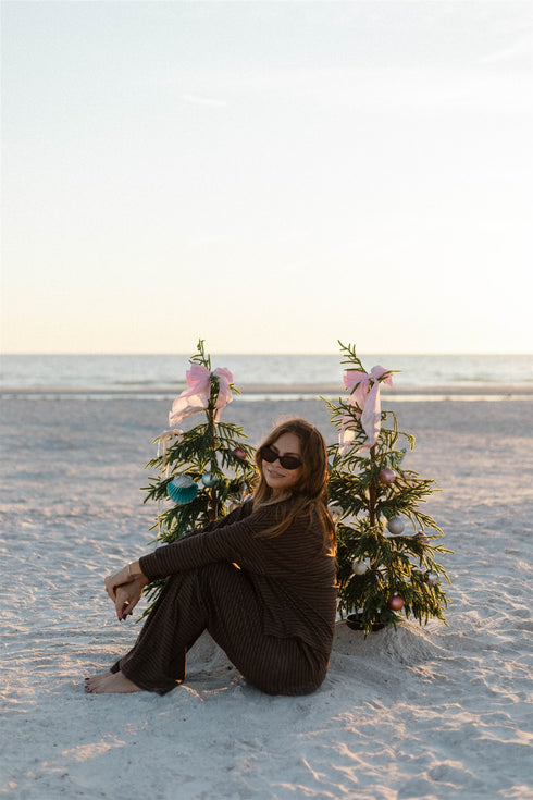 Sunny Stripe Pullover // Espresso *PREORDER*