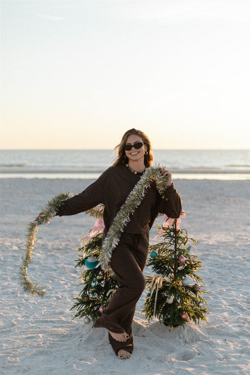 Sunny Stripe Pant // Espresso *PREORDER*