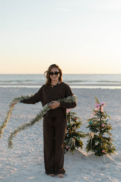 Sunny Stripe Pant // Espresso *PREORDER*