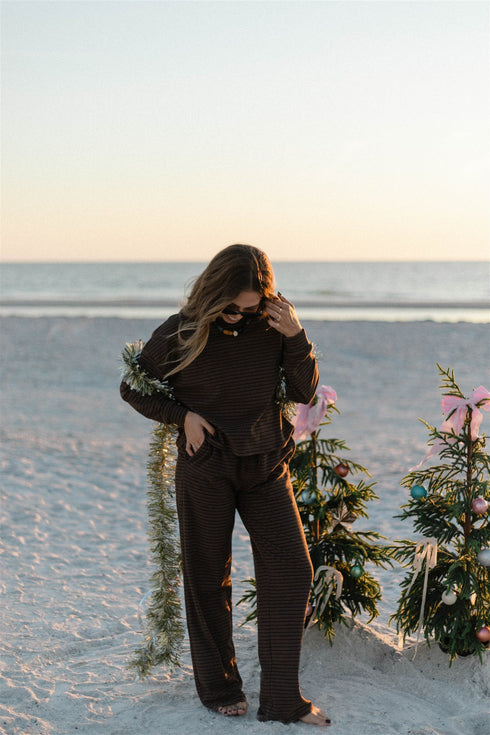 Sunny Stripe Pant // Espresso *PREORDER*