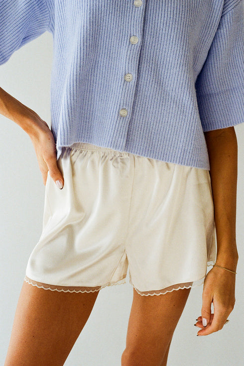 Goldie Satin Short // Cream *RESTOCKED*