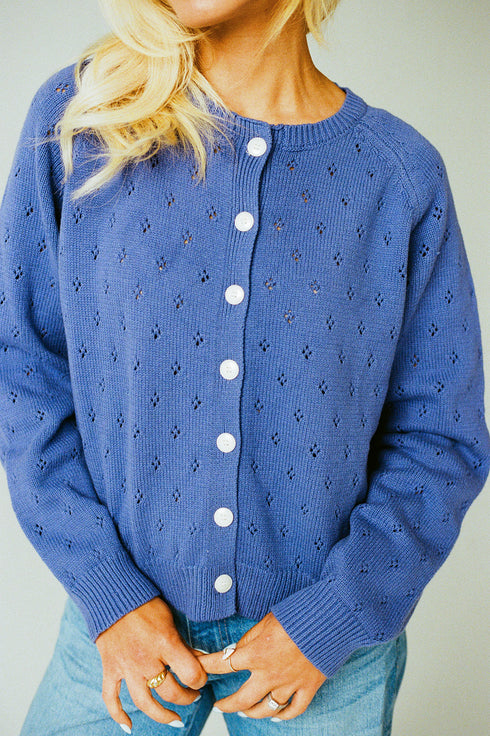 Posie Pointelle Cardigan // Vintage