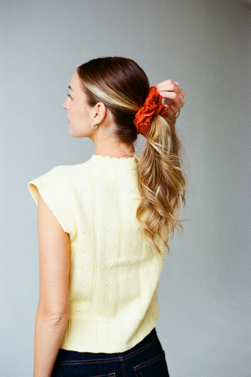 Eyelet Scrunchie // Sunset