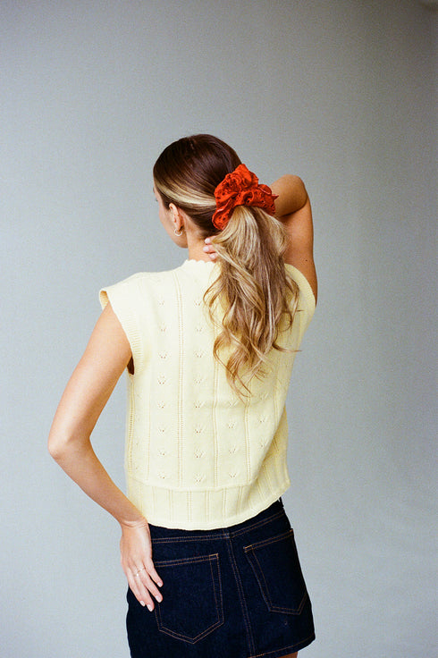 Eyelet Scrunchie // Sunset
