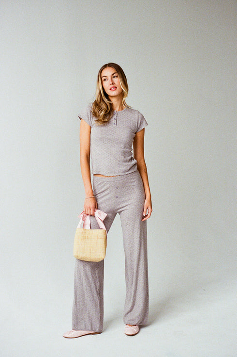 Everyday Pointelle Pant // Grey