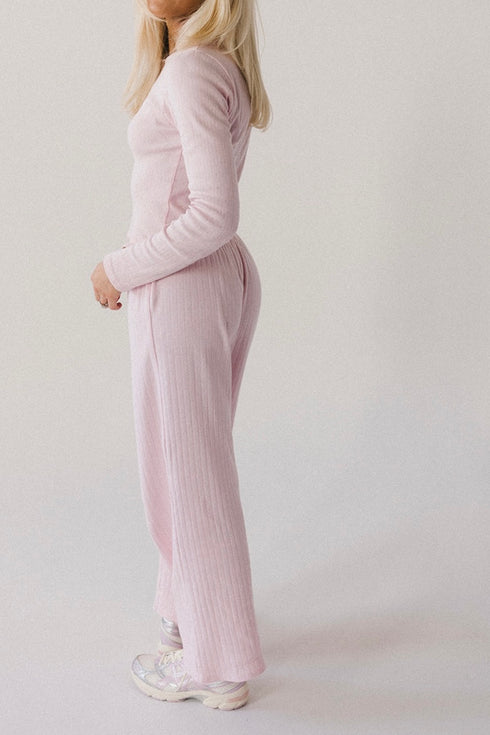 Dreamgirl Pointelle Pant // Baby Pink