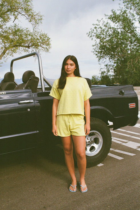 On Repeat Knit Set // Lime