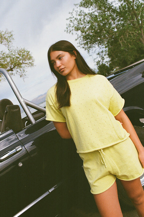 On Repeat Knit Set // Lime