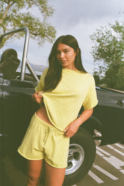 On Repeat Knit Set // Lime