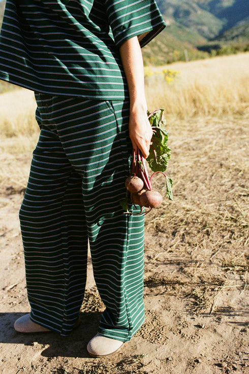 Upstate Striped Pant // Forest