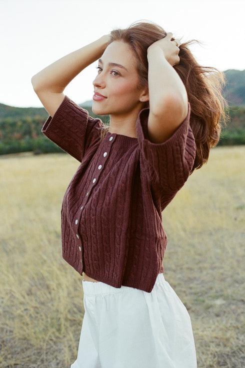 Pirouette Cardigan // Cinnamon
