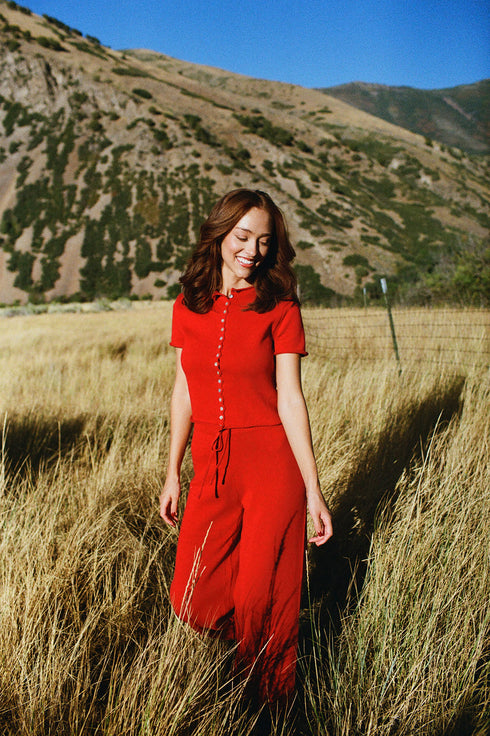 Heirloom Knit Top // Apple