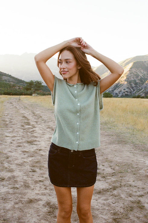 Cutie Girl Cardi // Matcha