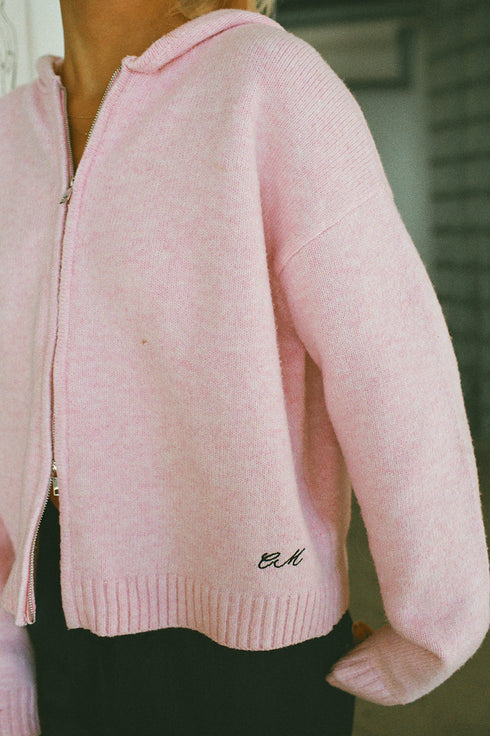 Coco Signature Zip-Up // Swirl Pink