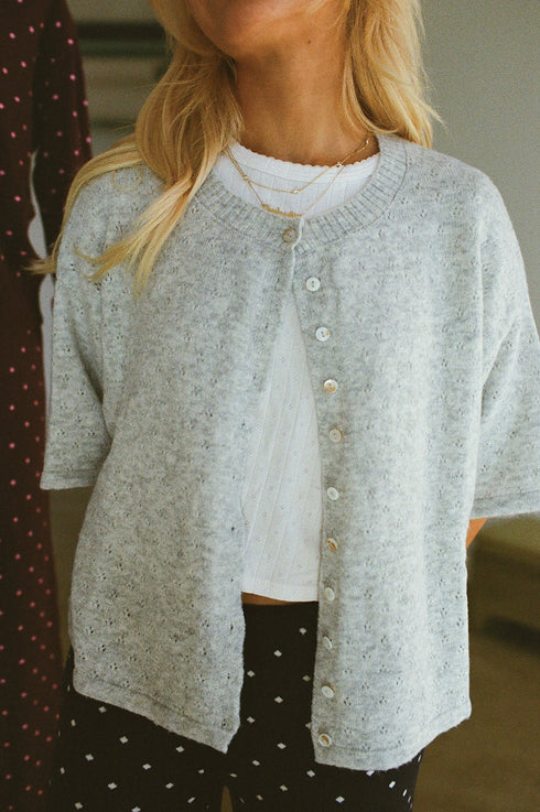 Char Cardi // Dove Pointelle