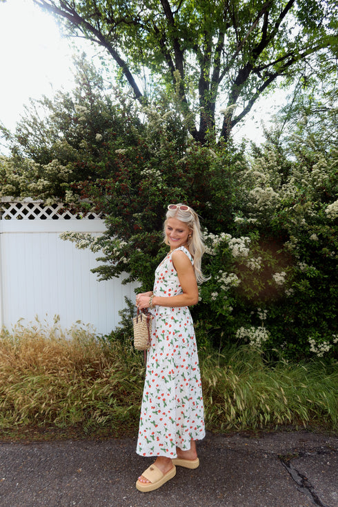 Berry Blooms Dress // Cream