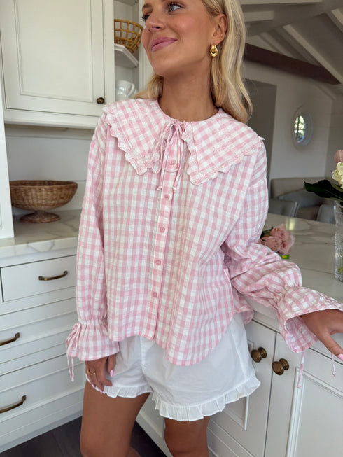 Honey Honey Top // Pink Gingham
