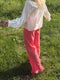 Gingham Girl Pant // Coral
