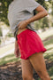 Blair Ruffle Shorts // Red