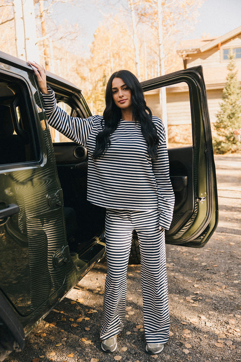 Weekender Striped Pant // Navy *RESTOCKED*