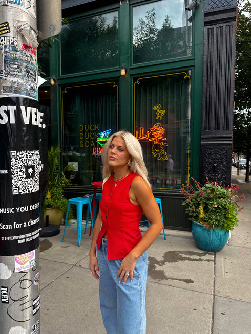 Sofia Summer Top // Red