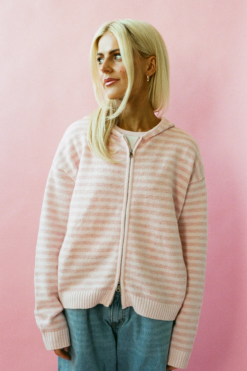 Club Cutie Zip-Up // Baby Pink *PREORDER*
