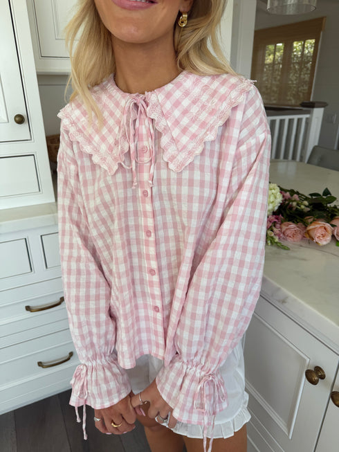 Honey Honey Top // Pink Gingham