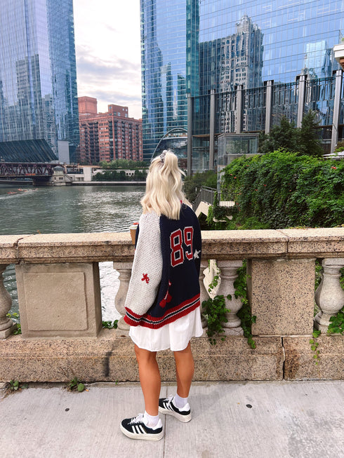 End Game Knit Jacket// Navy