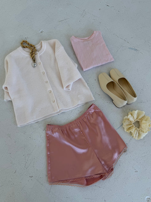 Goldie Satin Shorts // Pink