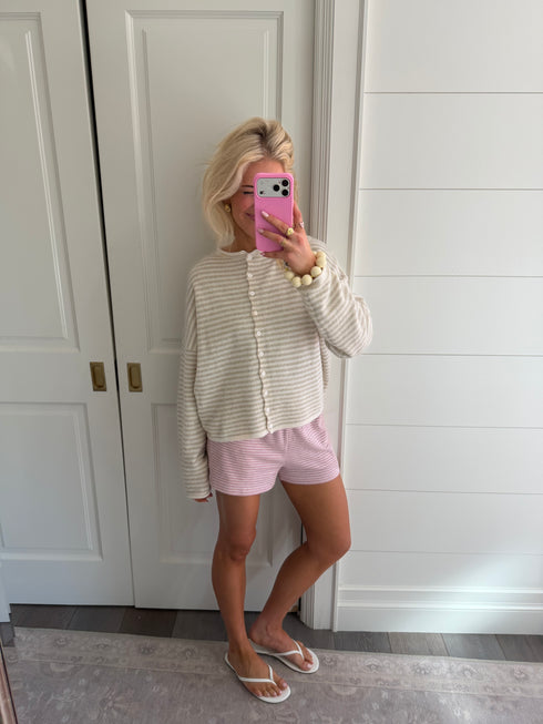 Coco Cutie Cardigan // Cream Stripe *RESTOCKED*
