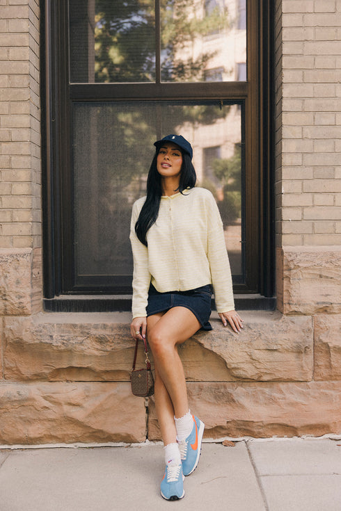Coco Cutie Cardigan // Butter Stripe *RESTOCKED*