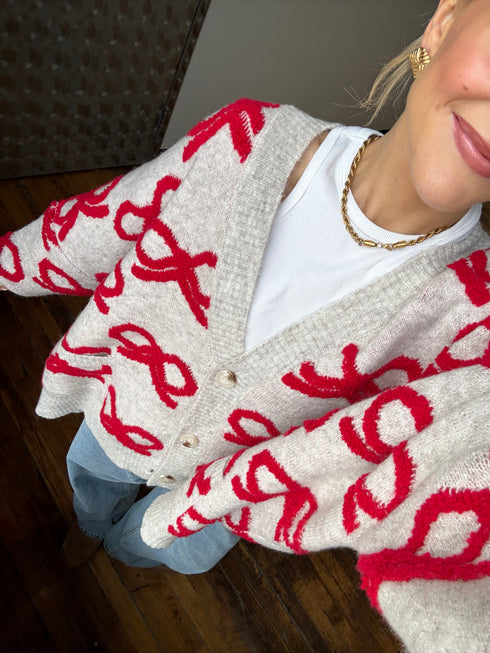 Holiday Bowmance Cardigan