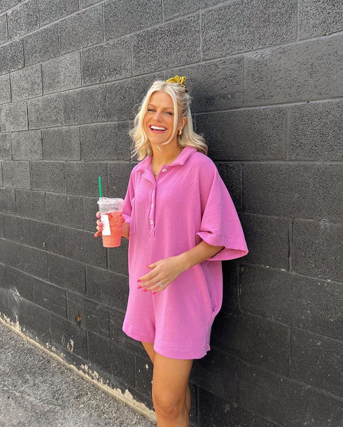 Summer BFF Romper// Peony