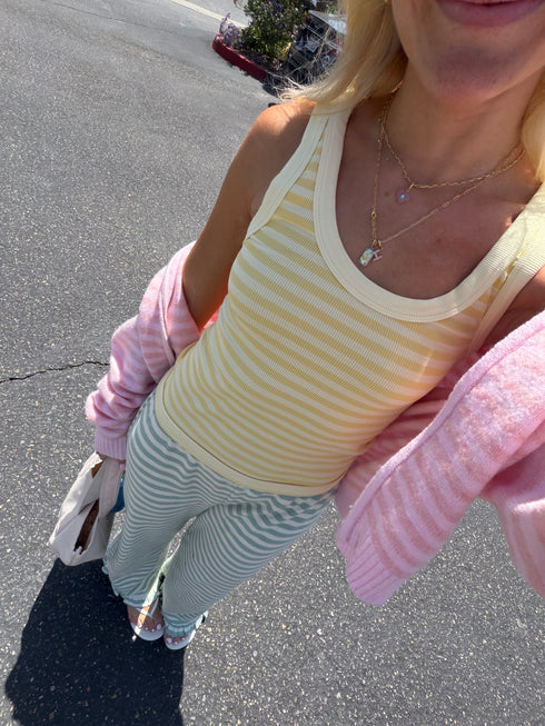 Sunday Girl Striped Pant // Mint
