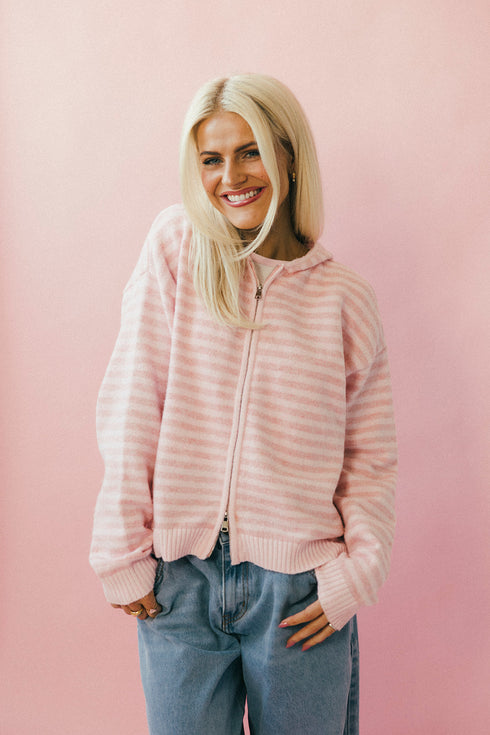 Club Cutie Zip-Up // Baby Pink *PREORDER*
