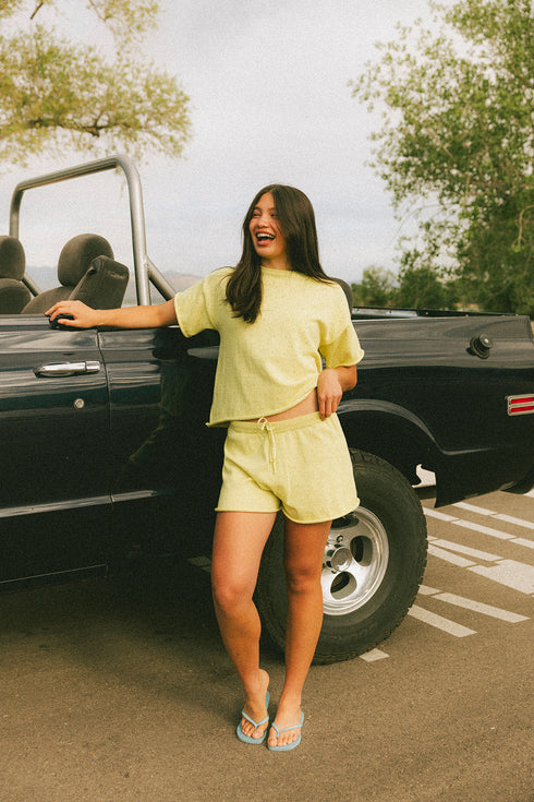On Repeat Knit Set // Lime