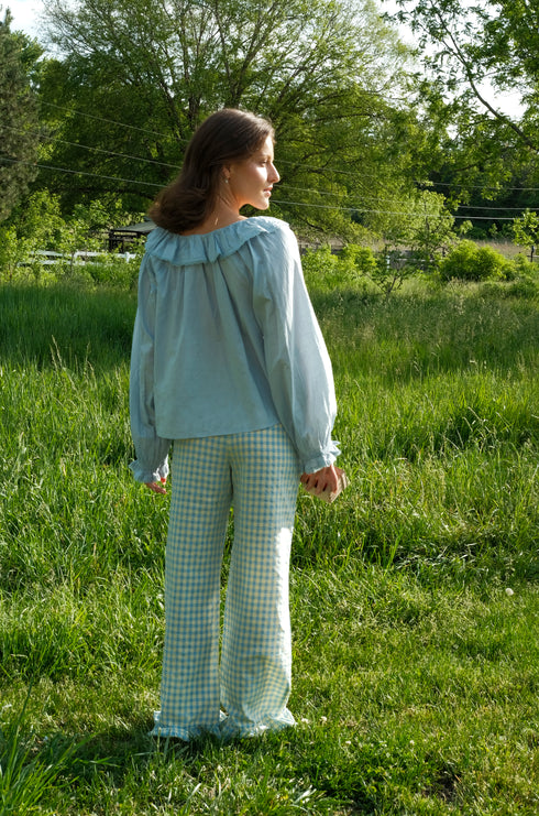 Gingham Girl Pant // Lemon