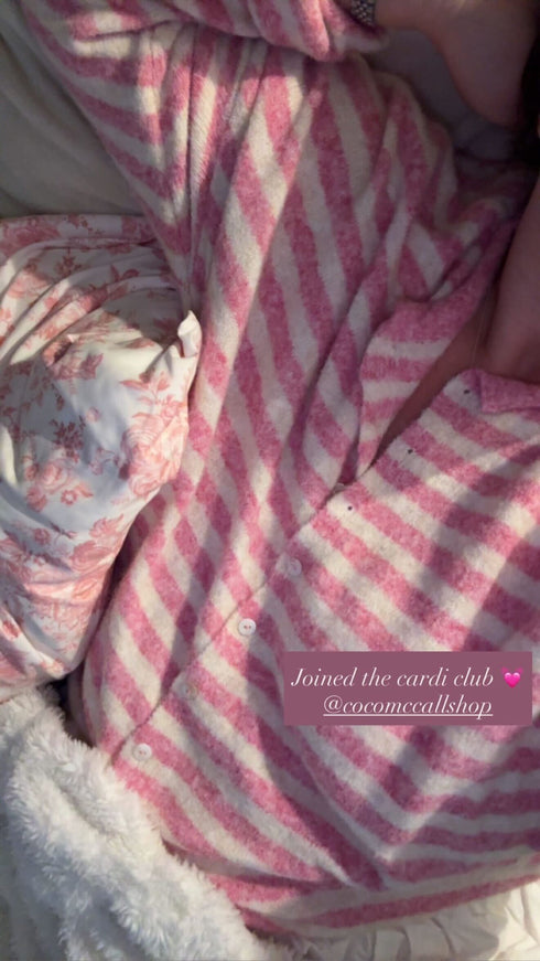 Coco Cutie Cardigan // Bubblegum Stripe