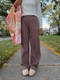 Café Pointelle Pant // Mocha