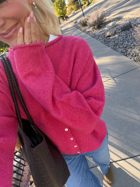 Coco Cutie Cardigan // Berry *PREORDER 10/23*