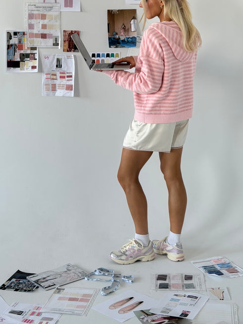 Club Cutie Zip-Up // Baby Pink *PREORDER*