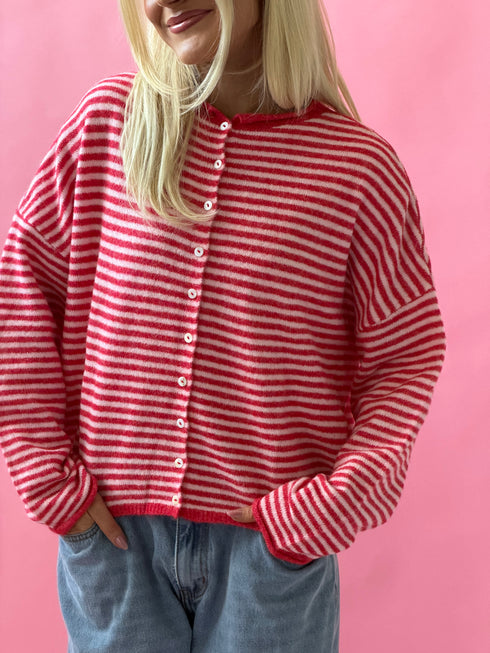Coco Cutie Cardigan // Cherry Pink