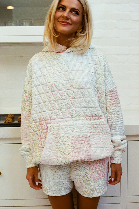 Club Quilted Hoodie // Pastel Pink *RESTOCKED*