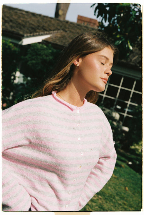 Coco Cutie Cardigan // Swirl Stripe