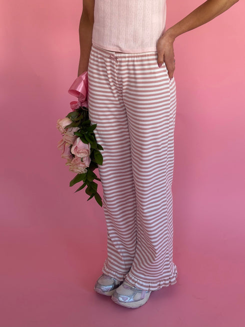 Sunday Girl Striped Pant // Rose *COCO EXCLUSIVE*