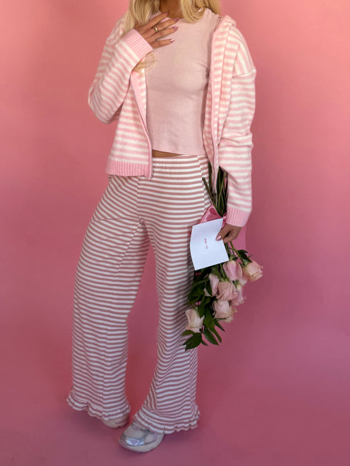 Sunday Girl Striped Pant // Rose *COCO EXCLUSIVE*