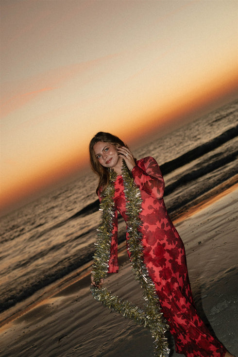 Coastal Christmas Dress // Red *PREORDER*