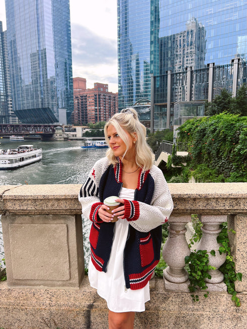 End Game Knit Jacket// Navy